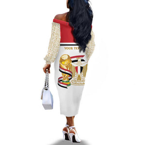 Personalized Egypt WC26 Future Champions Off The Shoulder Long Sleeve Dress Ya Masr Yalla