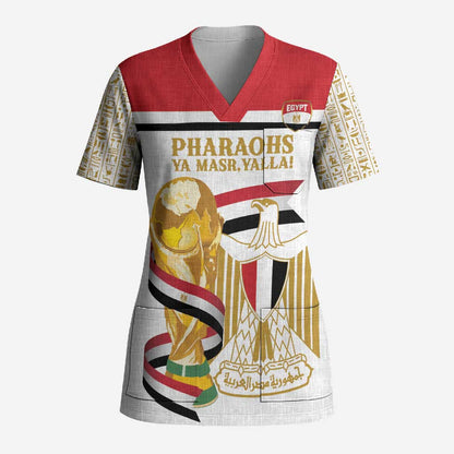 Personalized Egypt WC26 Future Champions Scrub Top Ya Masr Yalla