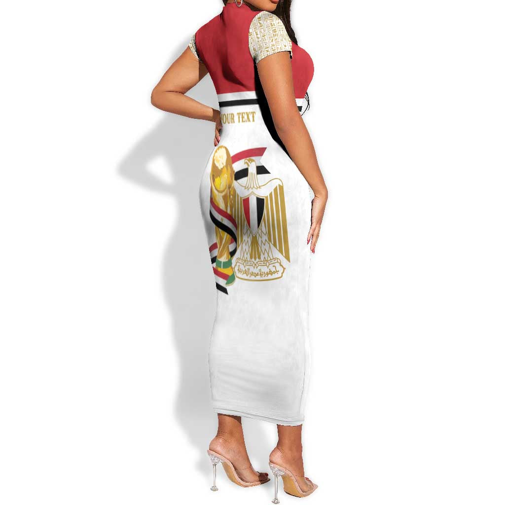 Personalized Egypt WC26 Future Champions Short Sleeve Bodycon Dress Ya Masr Yalla