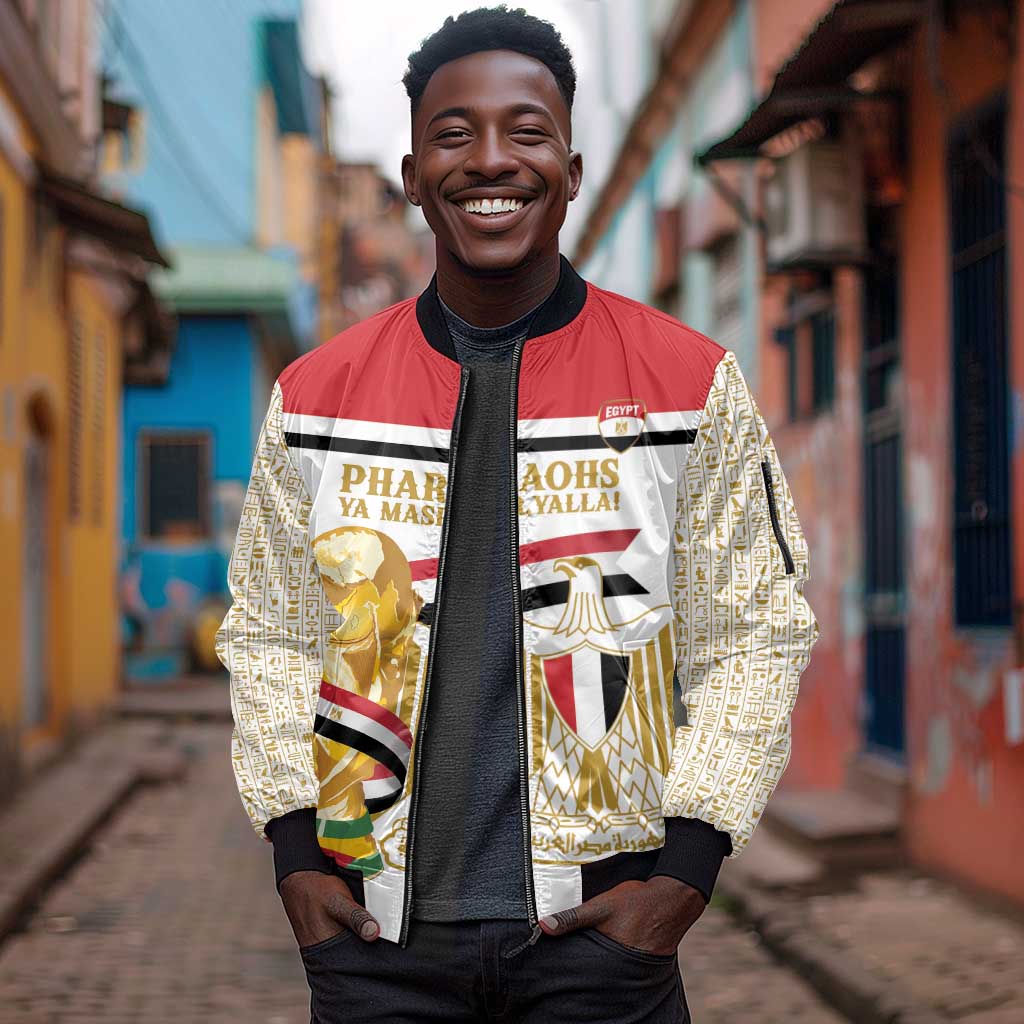 Personalized Egypt WC26 Future Champions Sleeve Zip Bomber Jacket Ya Masr Yalla