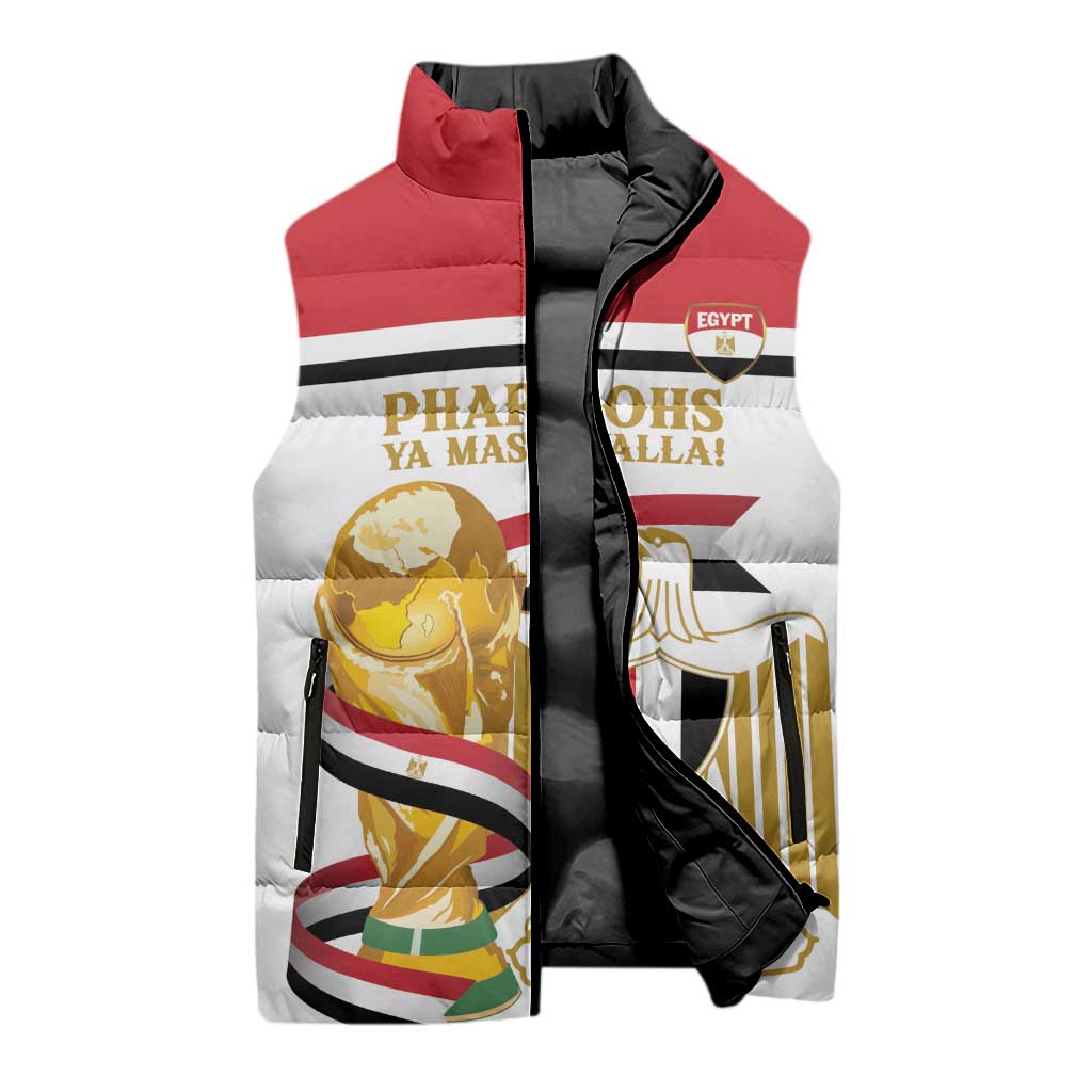 Personalized Egypt WC26 Future Champions Sleeveless Puffer Jacket Ya Masr Yalla