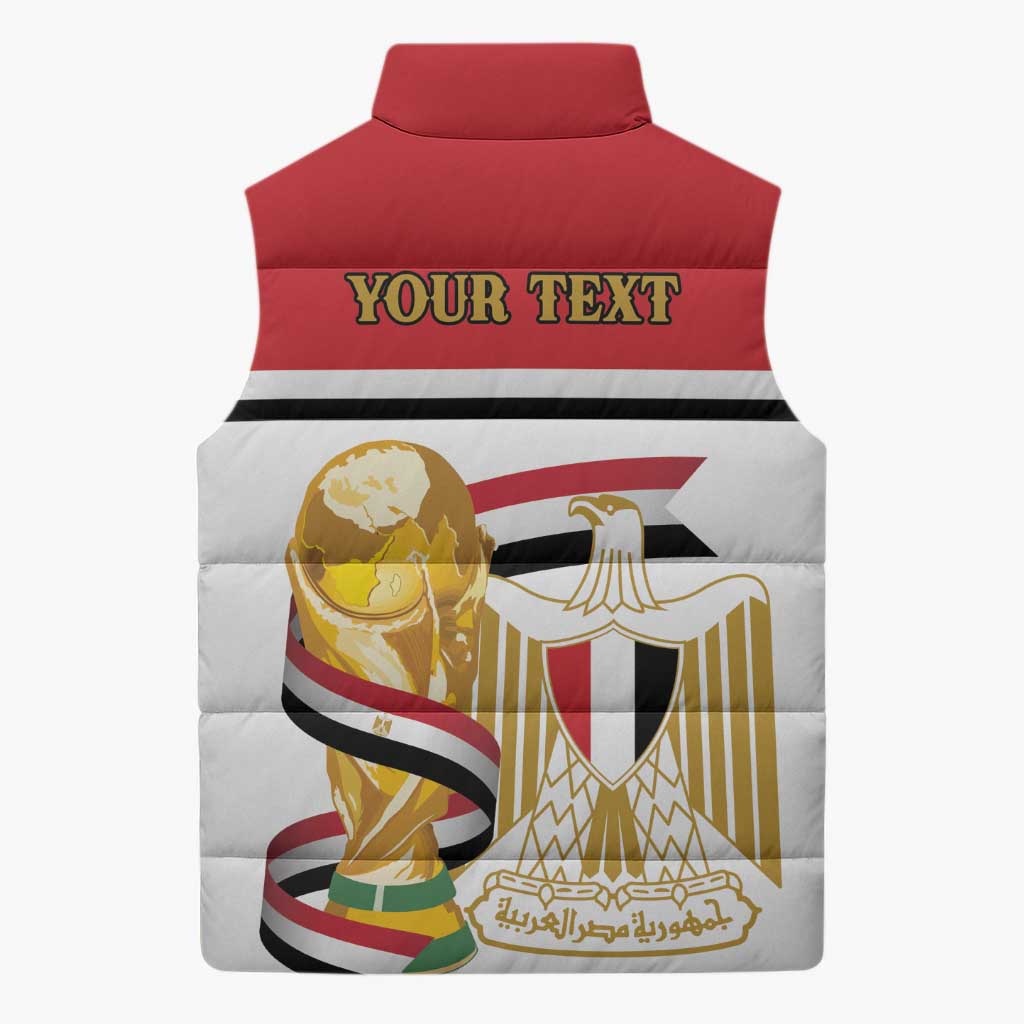 Personalized Egypt WC26 Future Champions Sleeveless Puffer Jacket Ya Masr Yalla