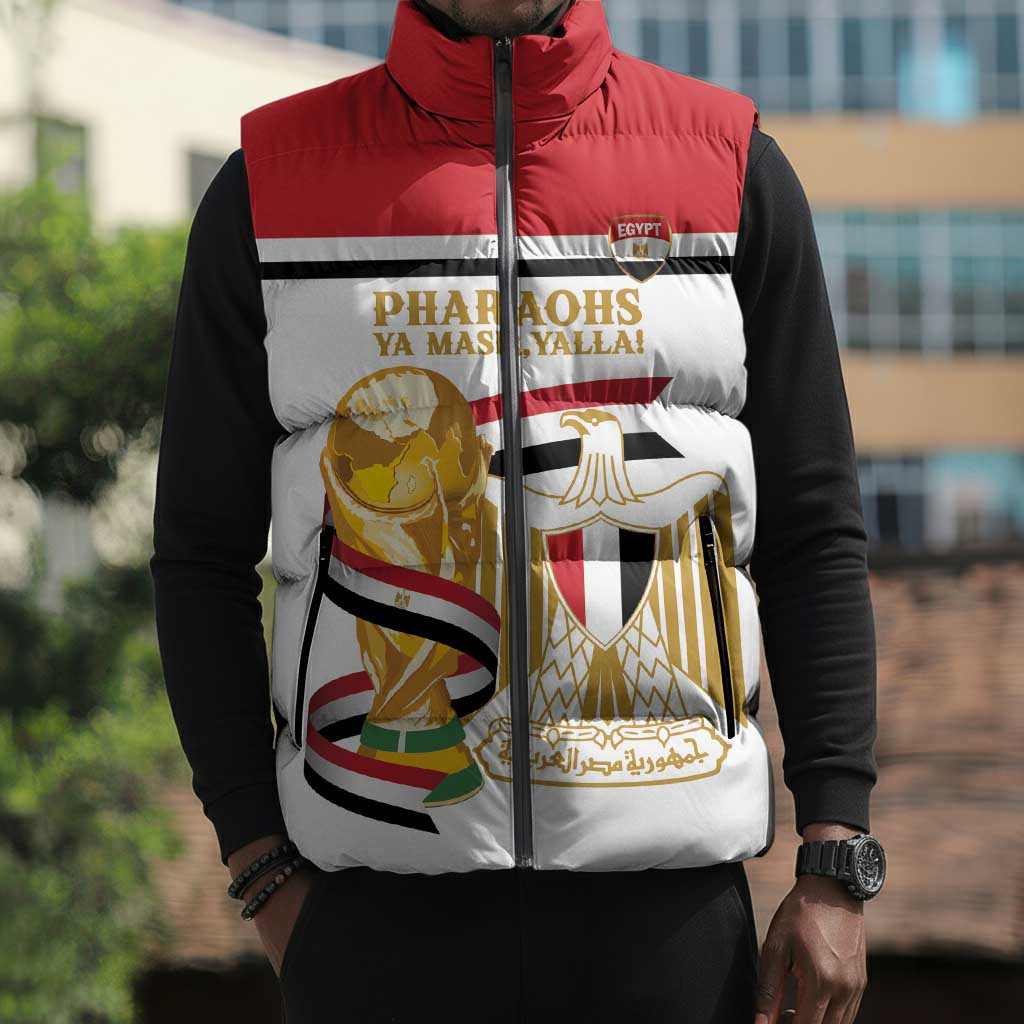 Personalized Egypt WC26 Future Champions Sleeveless Puffer Jacket Ya Masr Yalla