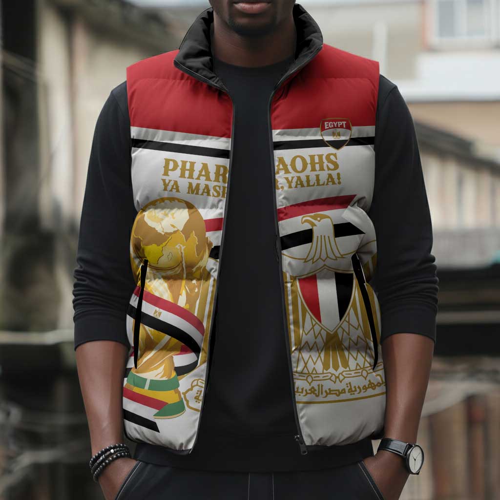 Personalized Egypt WC26 Future Champions Sleeveless Puffer Jacket Ya Masr Yalla