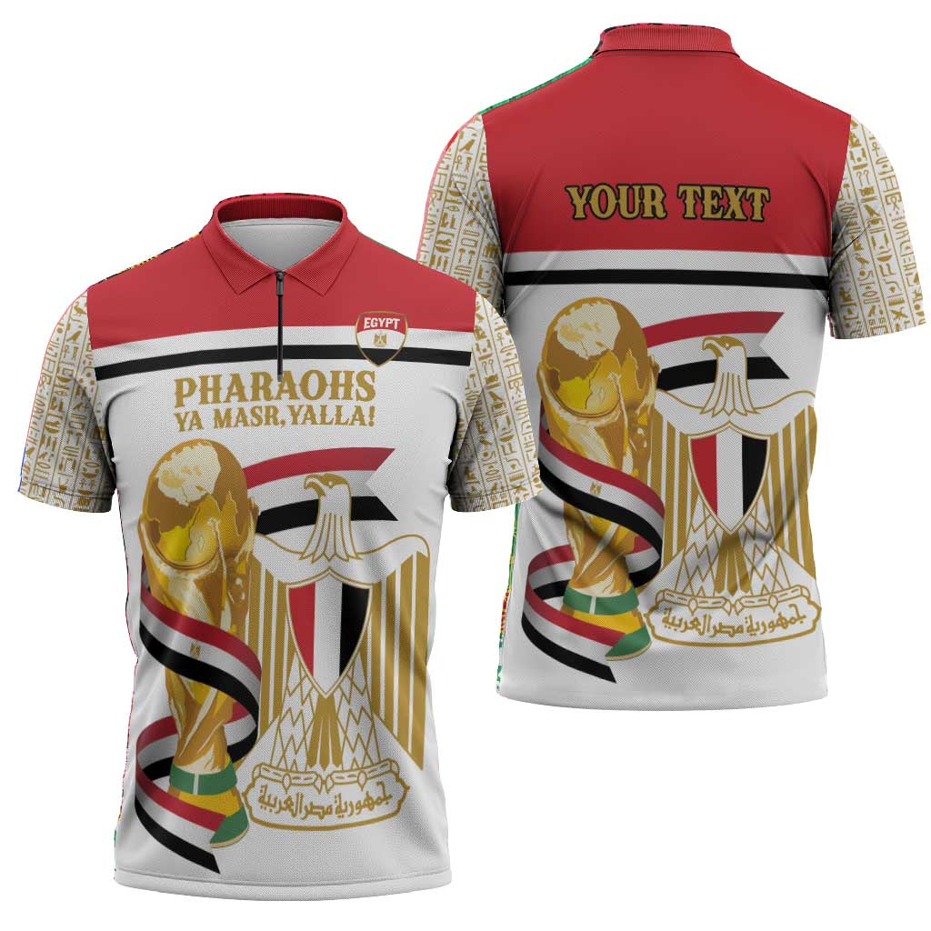 Personalized Egypt WC26 Future Champions Zipper Polo Shirt Ya Masr Yalla