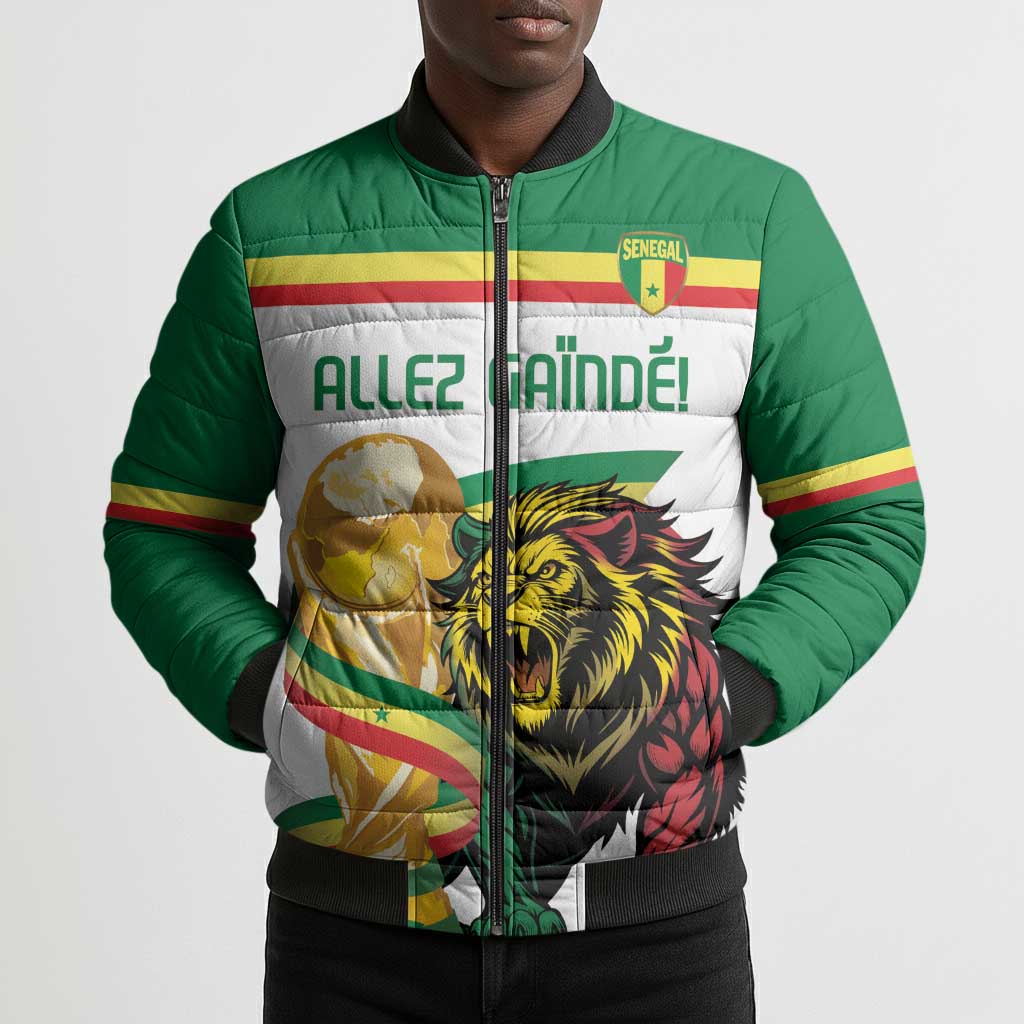 Personalized Senegal WC26 Future Champions Bomber Puffer Jacket Lions de la Teranga Allez Gainde