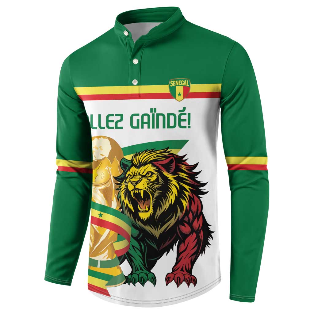 Personalized Senegal WC26 Future Champions Button Sweatshirt Lions de la Teranga Allez Gainde