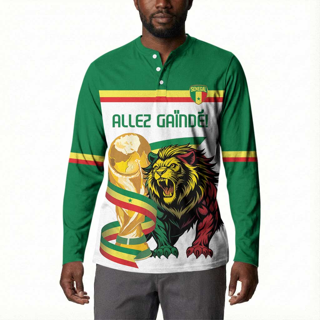 Personalized Senegal WC26 Future Champions Button Sweatshirt Lions de la Teranga Allez Gainde