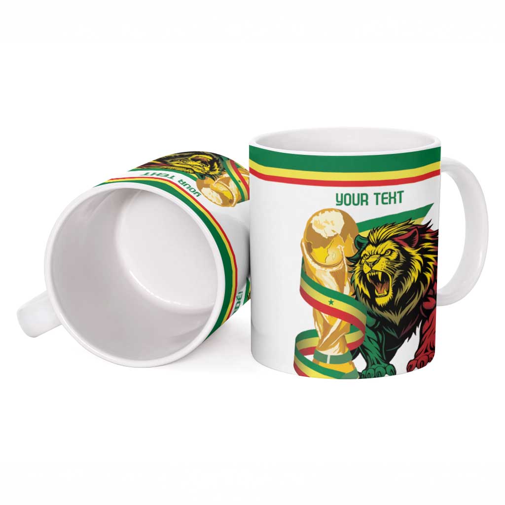 Personalized Senegal WC26 Future Champions Ceramic Mug Lions de la Teranga Allez Gainde