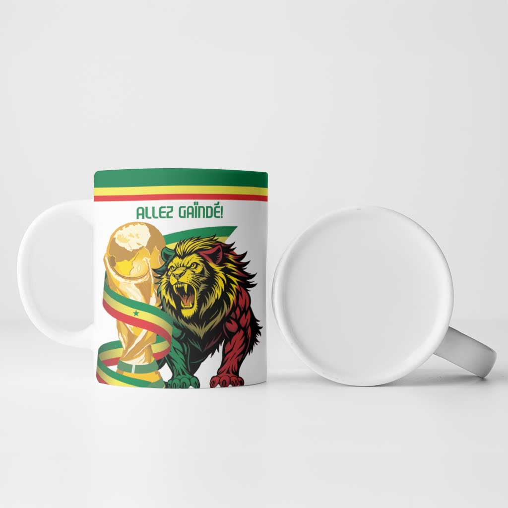 Personalized Senegal WC26 Future Champions Ceramic Mug Lions de la Teranga Allez Gainde