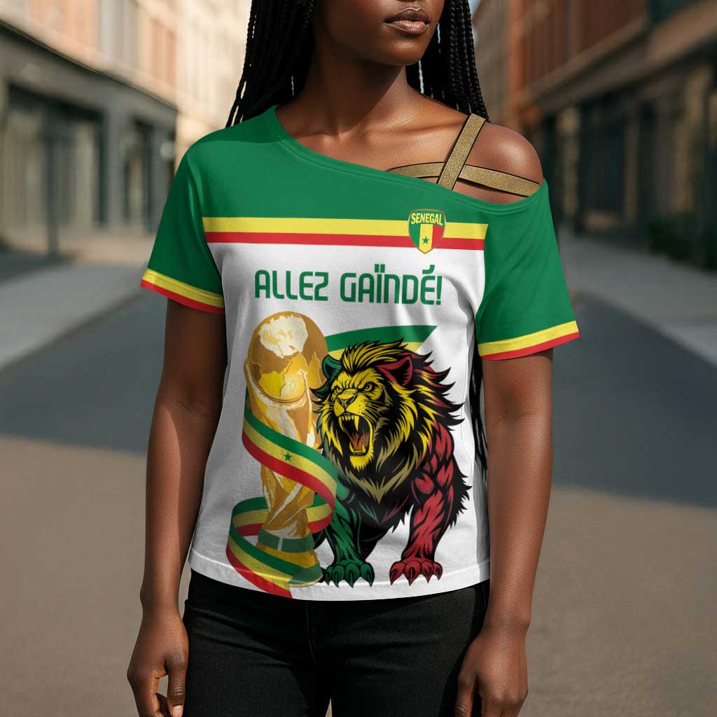 Personalized Senegal WC26 Future Champions Cross Shoulder Shirt Lions de la Teranga Allez Gainde