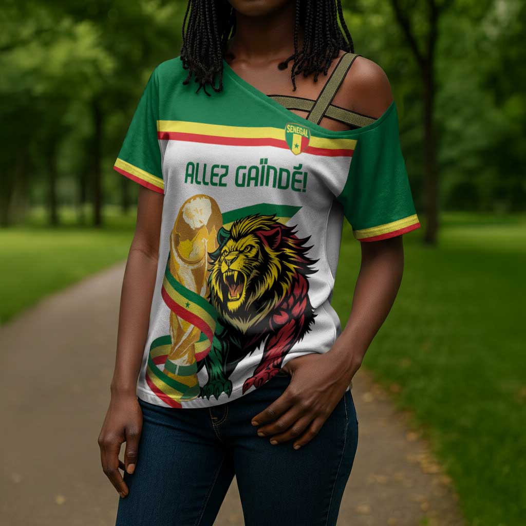 Personalized Senegal WC26 Future Champions Cross Shoulder Shirt Lions de la Teranga Allez Gainde