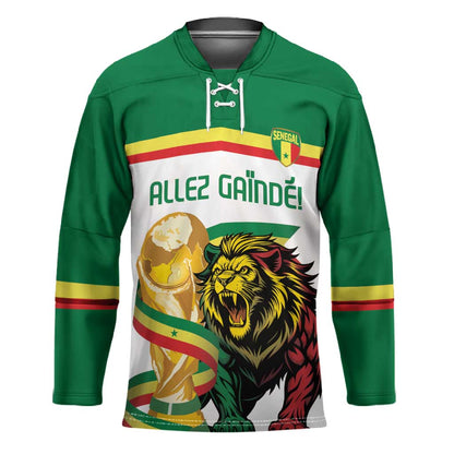 Personalized Senegal WC26 Future Champions Hockey Jersey Lions de la Teranga Allez Gainde
