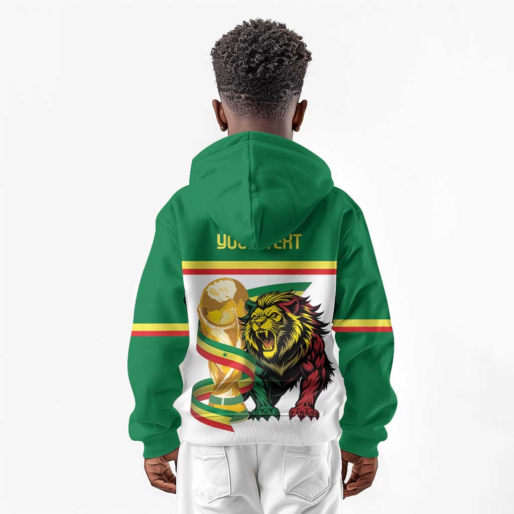 Personalized Senegal WC26 Future Champions Kid Hoodie Lions de la Teranga Allez Gainde