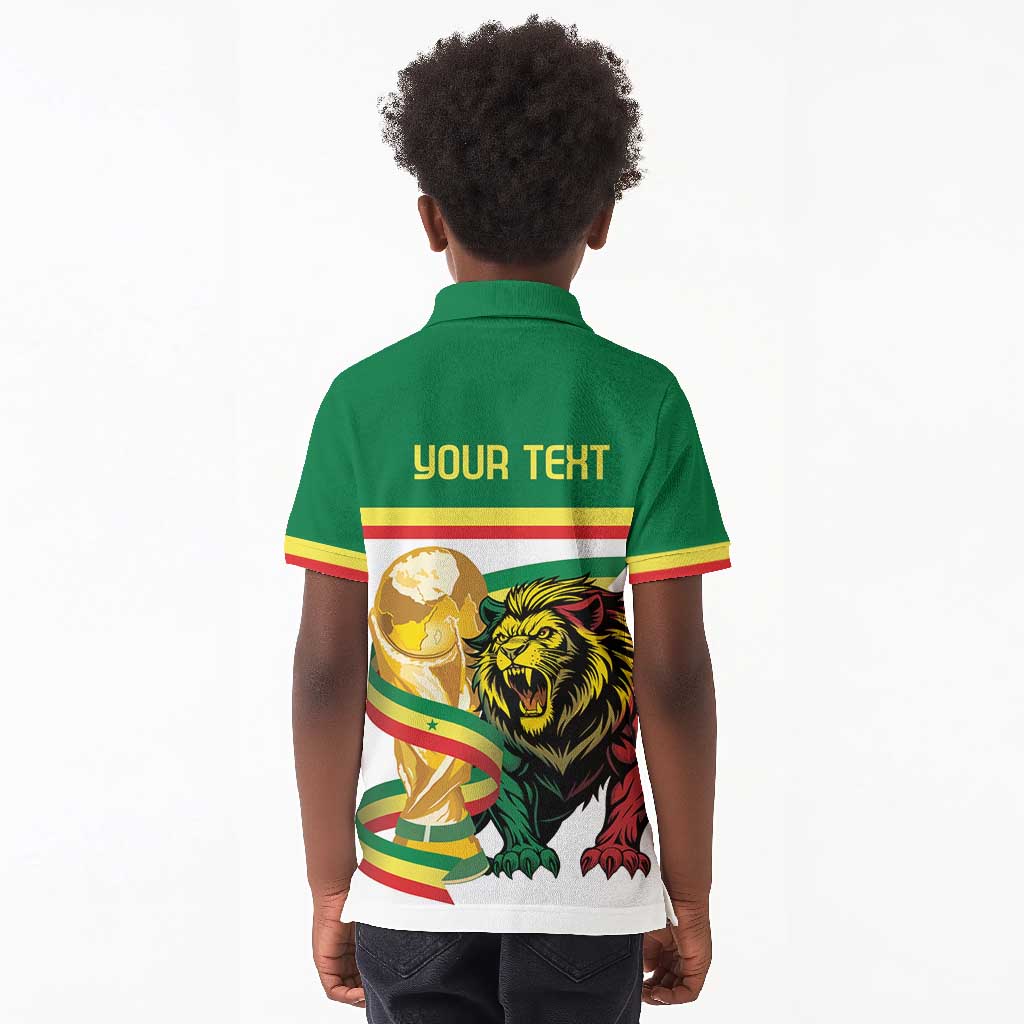 Personalized Senegal WC26 Future Champions Kid Polo Shirt Lions de la Teranga Allez Gainde