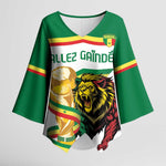Personalized Senegal WC26 Future Champions Kimono Sleeve Blouse Lions de la Teranga Allez Gainde