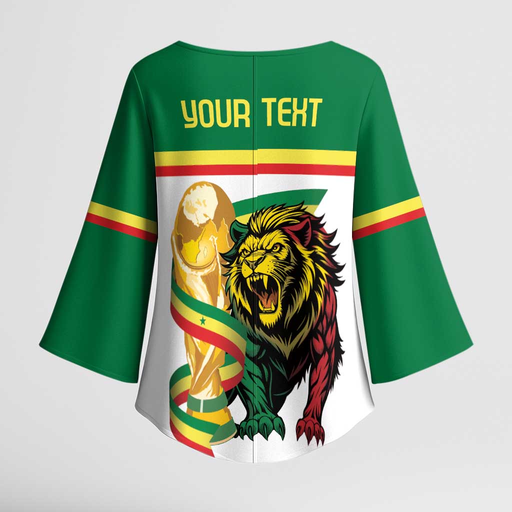 Personalized Senegal WC26 Future Champions Kimono Sleeve Blouse Lions de la Teranga Allez Gainde