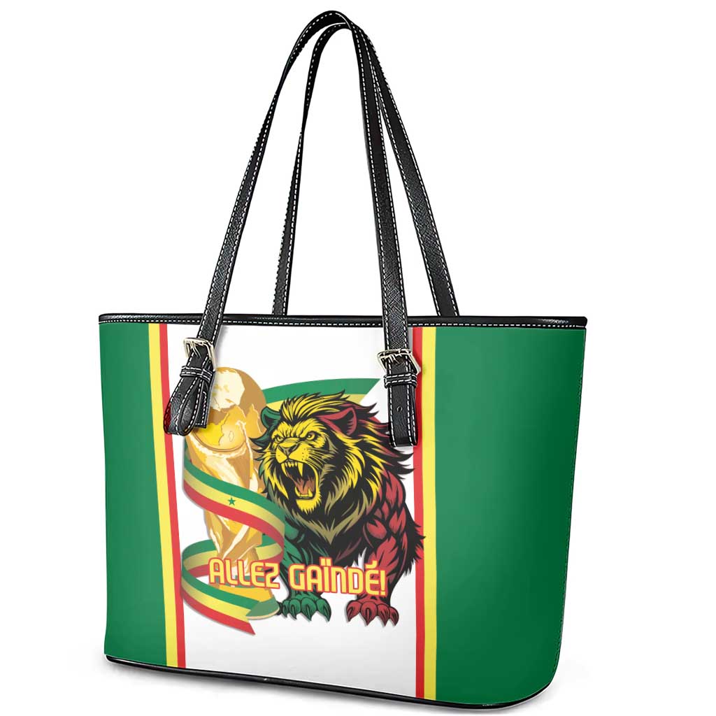 Senegal WC26 Future Champions Leather Tote Bag Lions de la Teranga Allez Gainde