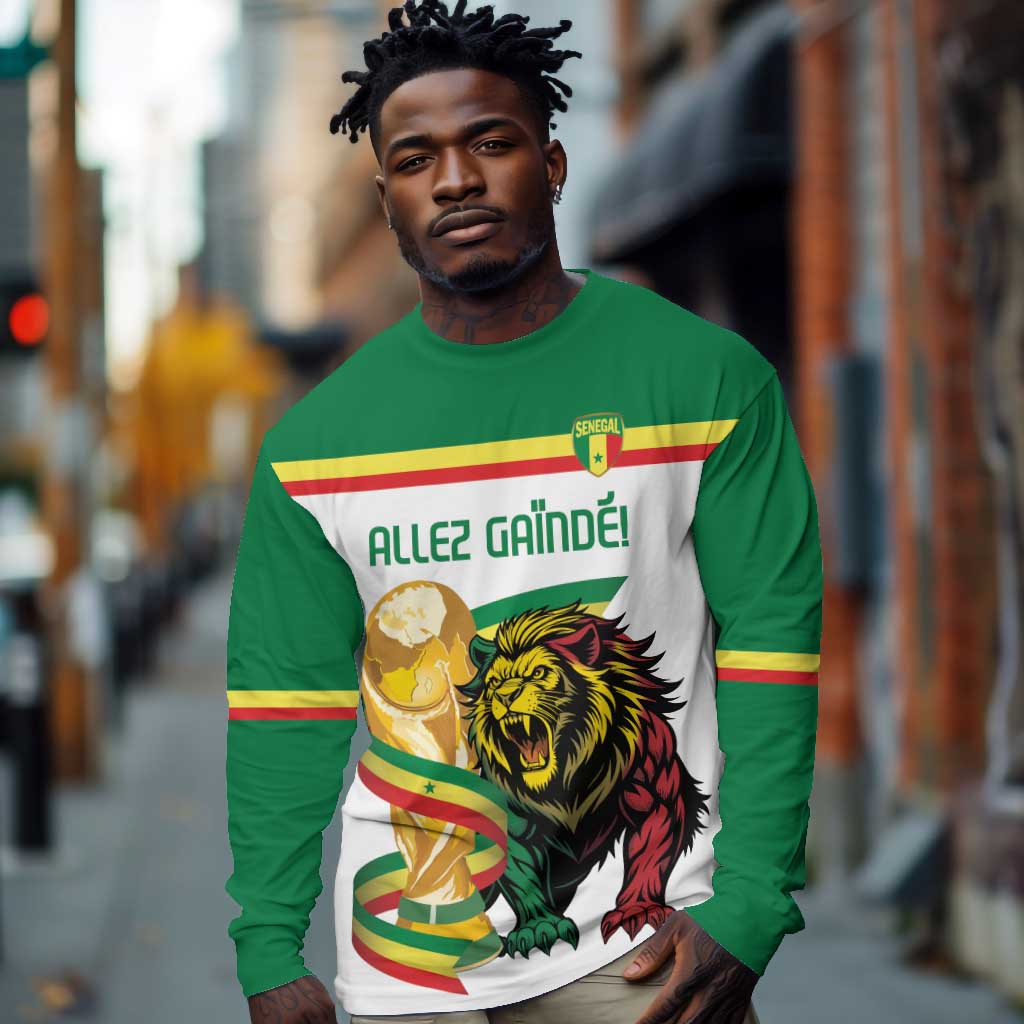 Personalized Senegal WC26 Future Champions Long Sleeve Shirt Lions de la Teranga Allez Gainde