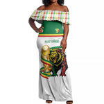 Personalized Senegal WC26 Future Champions Off Shoulder Maxi Dress Lions de la Teranga Allez Gainde