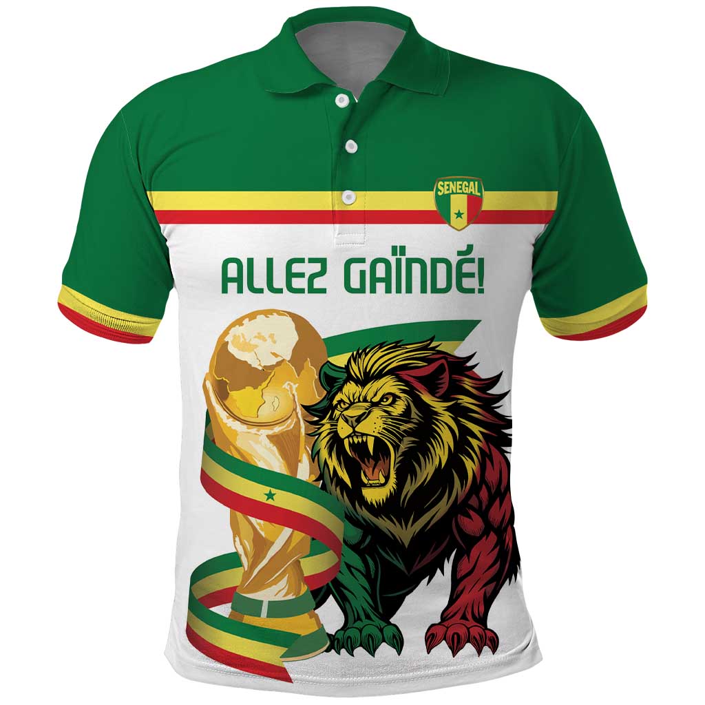 Personalized Senegal WC26 Future Champions Polo Shirt Lions de la Teranga Allez Gainde