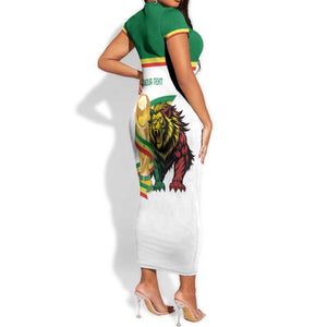 Personalized Senegal WC26 Future Champions Short Sleeve Bodycon Dress Lions de la Teranga Allez Gainde