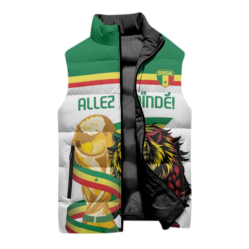 Personalized Senegal WC26 Future Champions Sleeveless Puffer Jacket Lions de la Teranga Allez Gainde