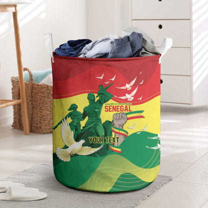 Personalized Senegal Independence Day Laundry Basket African Renaissance Monument