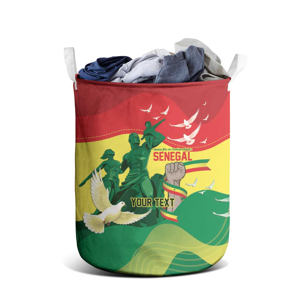 Personalized Senegal Independence Day Laundry Basket African Renaissance Monument