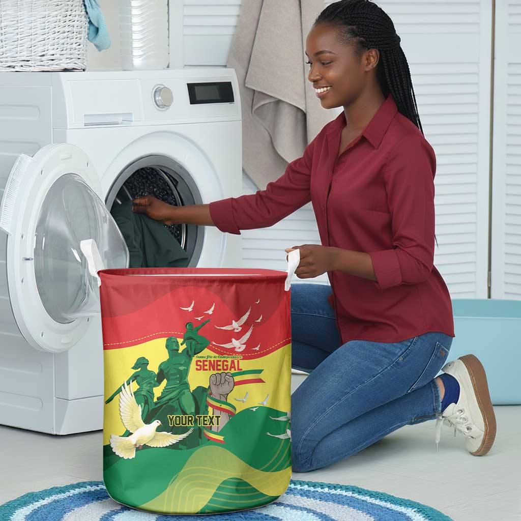Personalized Senegal Independence Day Laundry Basket African Renaissance Monument