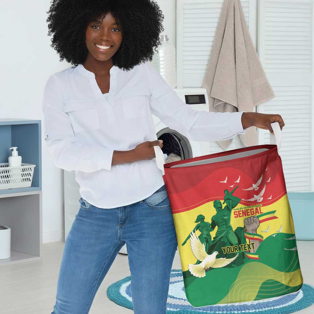 Personalized Senegal Independence Day Laundry Basket African Renaissance Monument