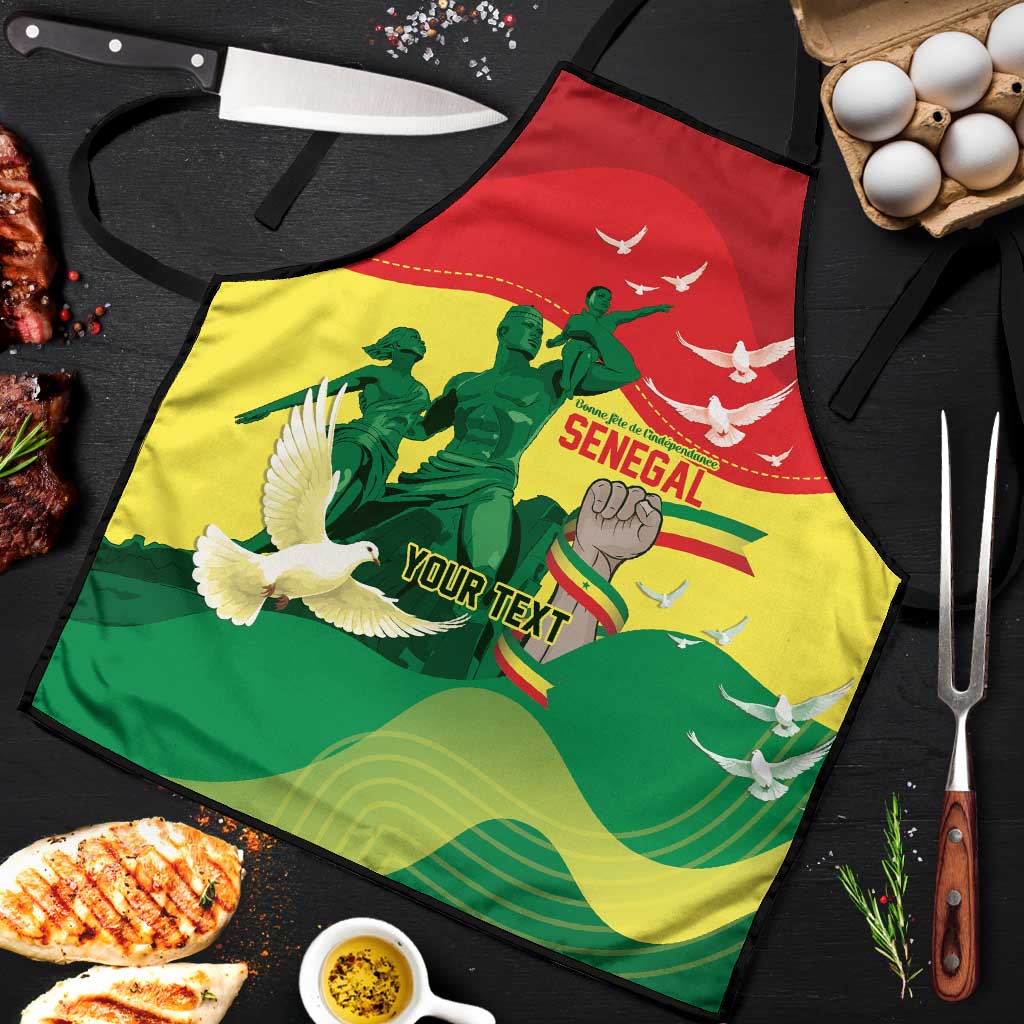 Personalized Senegal Independence Day Apron African Renaissance Monument