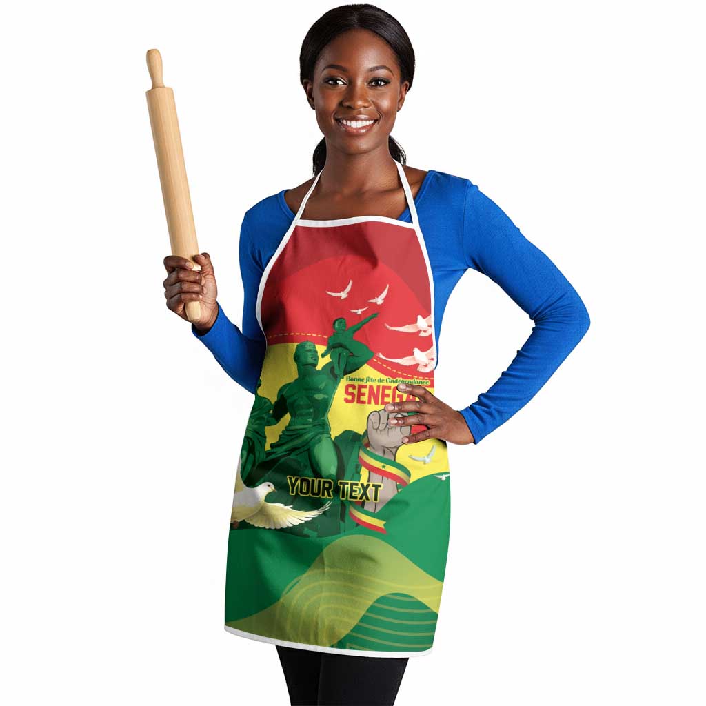 Personalized Senegal Independence Day Apron African Renaissance Monument