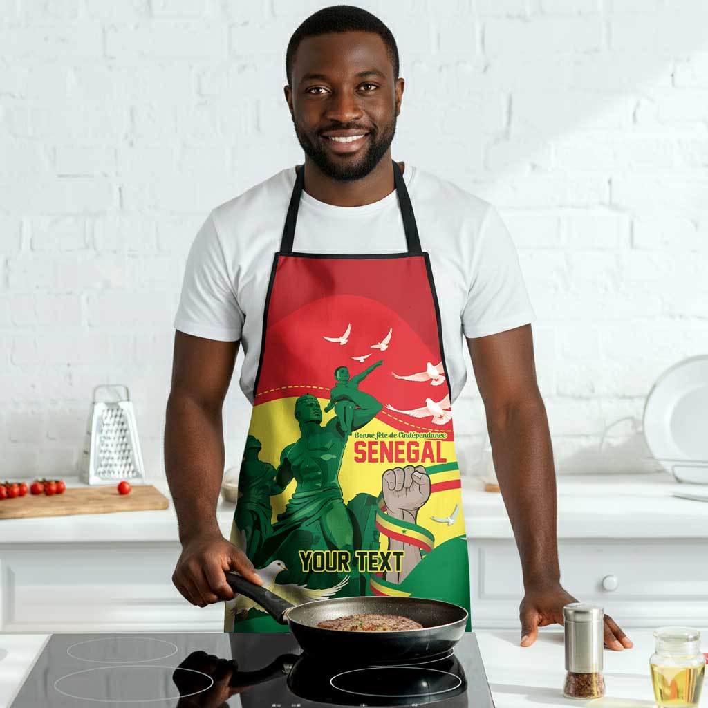 Personalized Senegal Independence Day Apron African Renaissance Monument