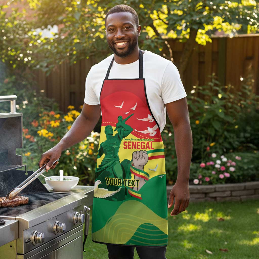 Personalized Senegal Independence Day Apron African Renaissance Monument