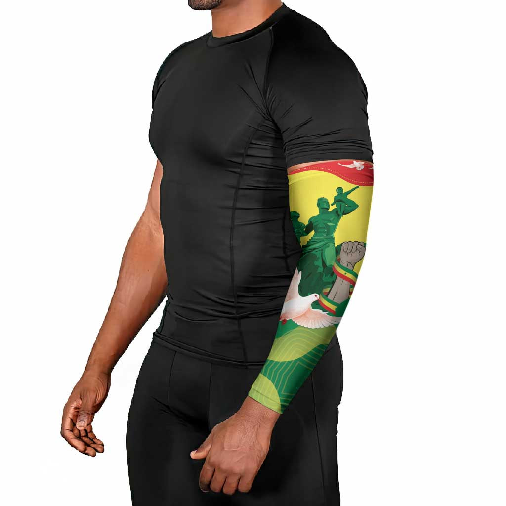 Personalized Senegal Independence Day Arm Sleeves African Renaissance Monument