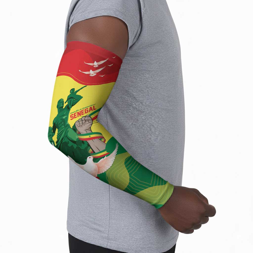 Personalized Senegal Independence Day Arm Sleeves African Renaissance Monument