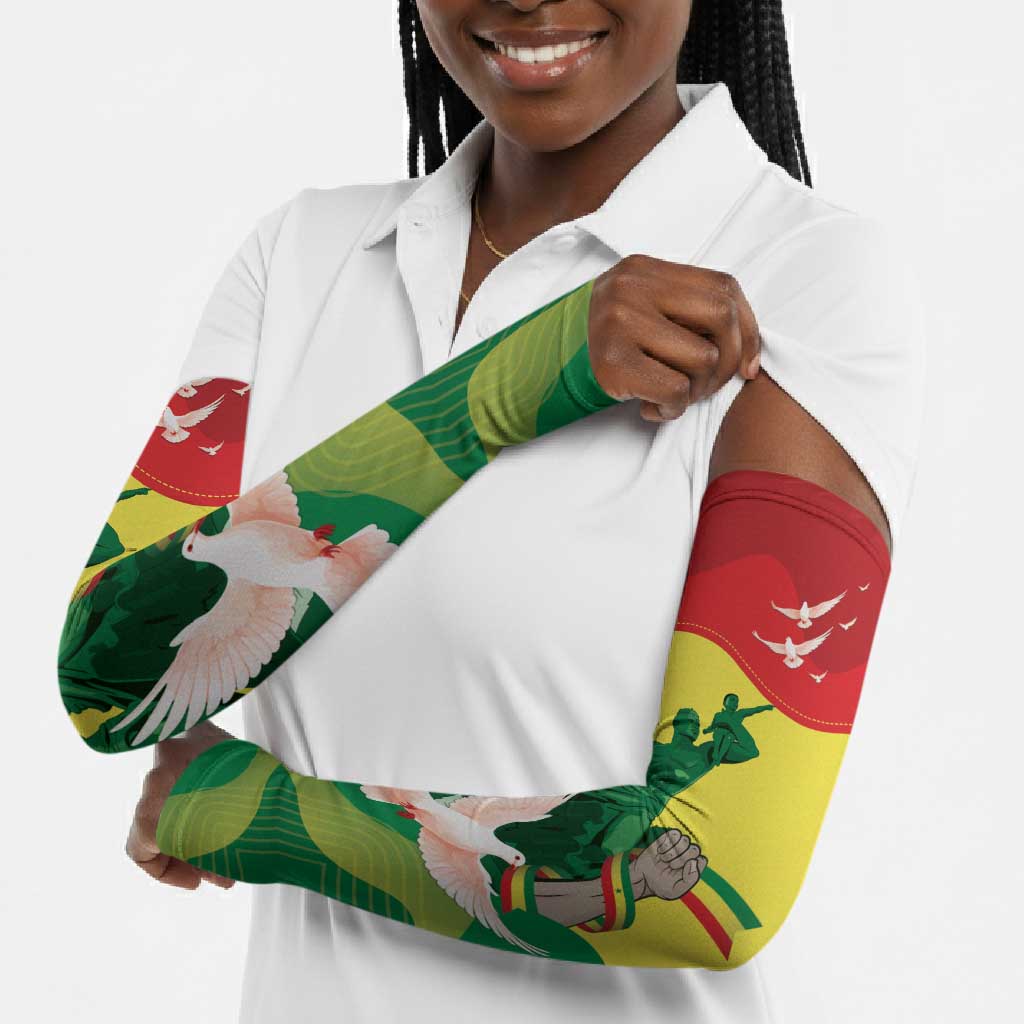 Personalized Senegal Independence Day Arm Sleeves African Renaissance Monument