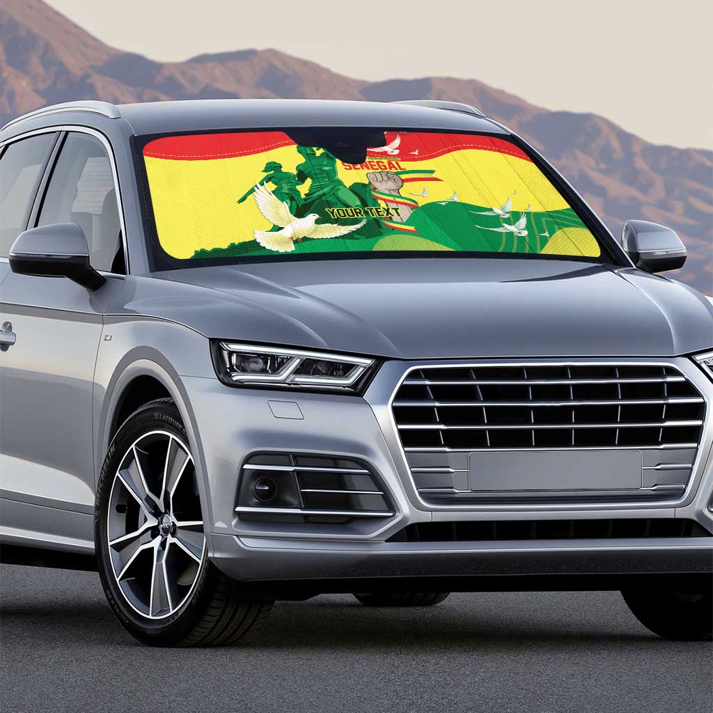 Personalized Senegal Independence Day Auto Sun Shade African Renaissance Monument