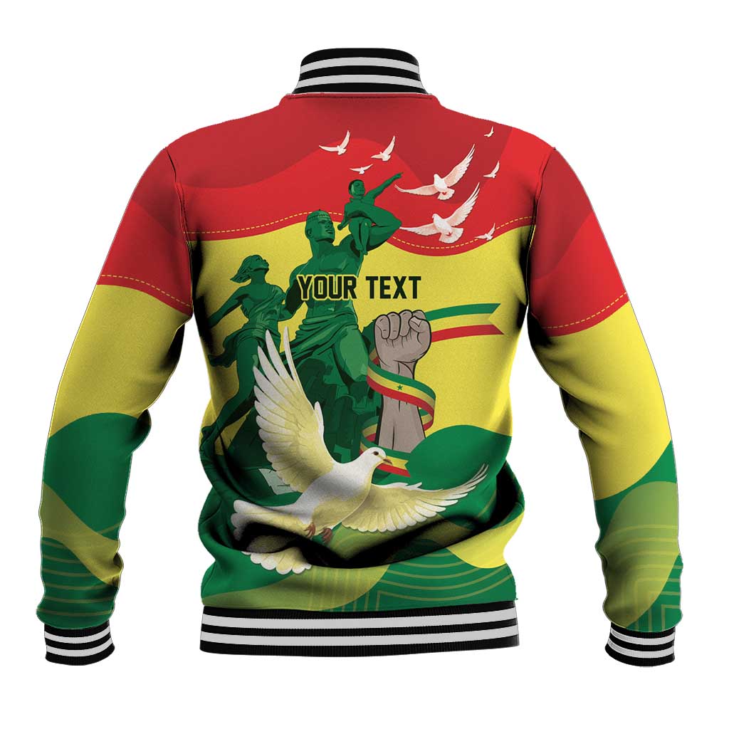 Personalized Senegal Independence Day Baseball Jacket African Renaissance Monument
