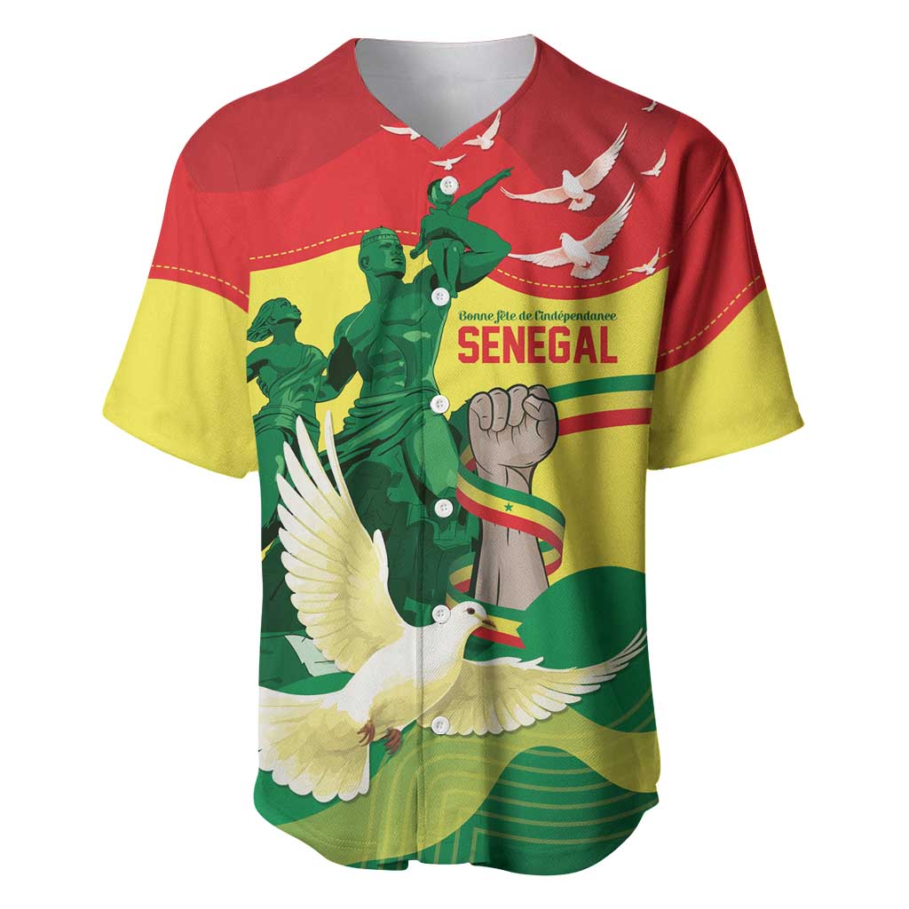 Personalized Senegal Independence Day Baseball Jersey African Renaissance Monument
