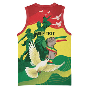 Personalized Senegal Independence Day Basketball Jersey African Renaissance Monument