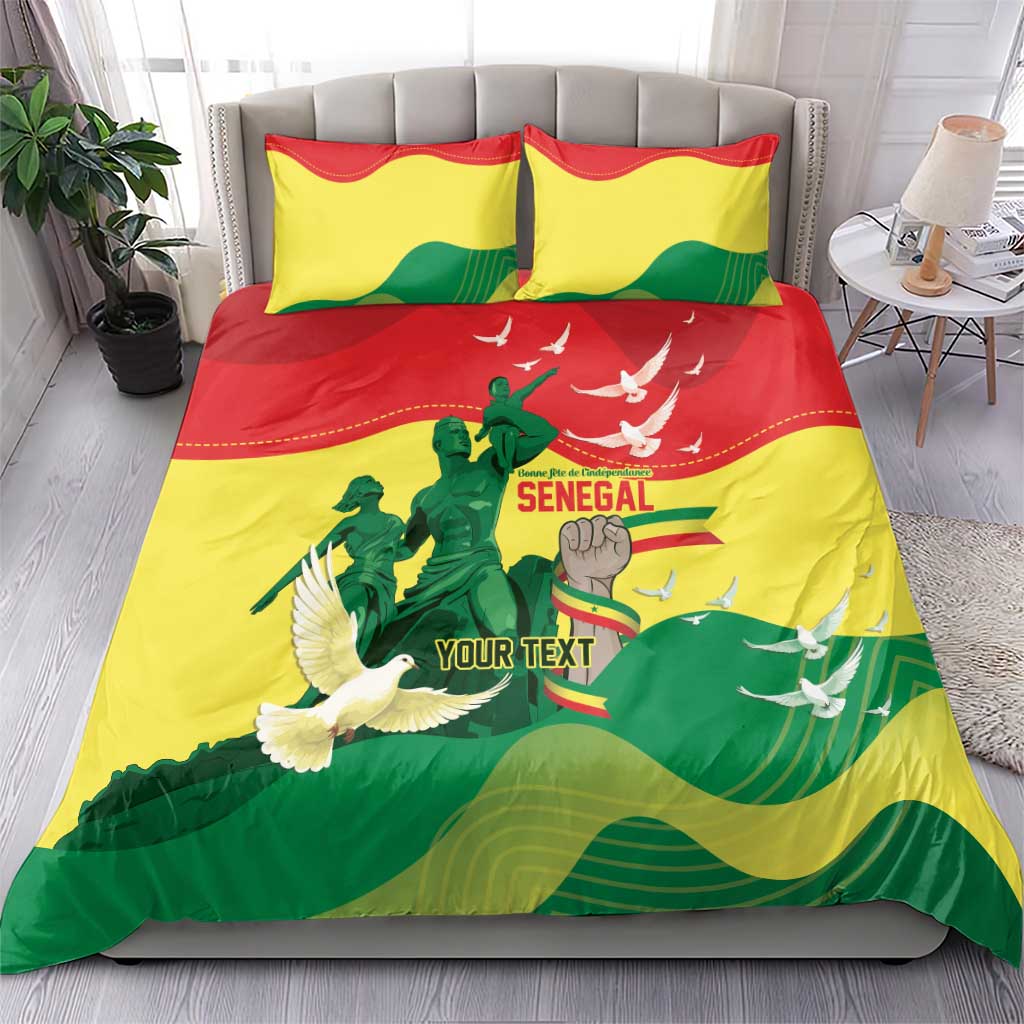 Personalized Senegal Independence Day Bedding Set African Renaissance Monument