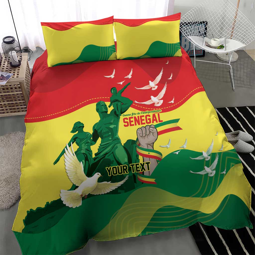 Personalized Senegal Independence Day Bedding Set African Renaissance Monument