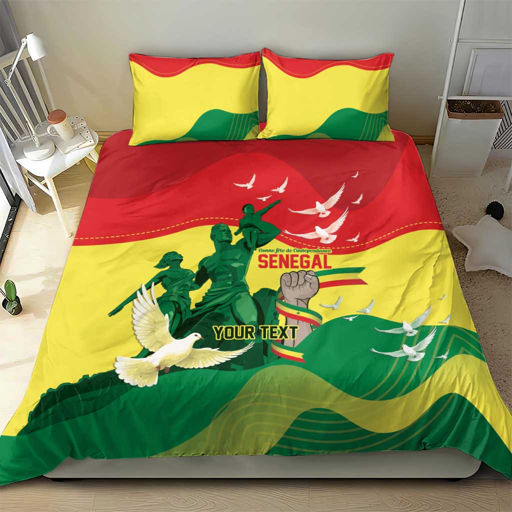 Personalized Senegal Independence Day Bedding Set African Renaissance Monument