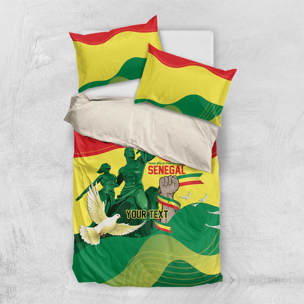 Personalized Senegal Independence Day Bedding Set African Renaissance Monument