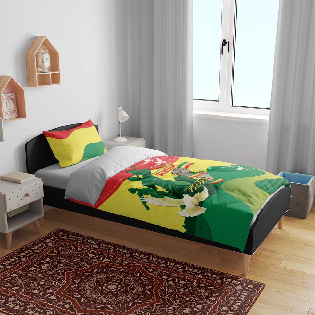 Personalized Senegal Independence Day Bedding Set African Renaissance Monument