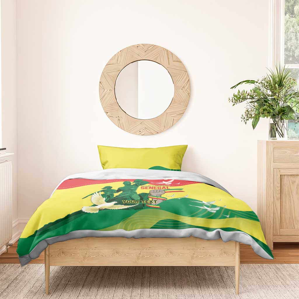 Personalized Senegal Independence Day Bedding Set African Renaissance Monument