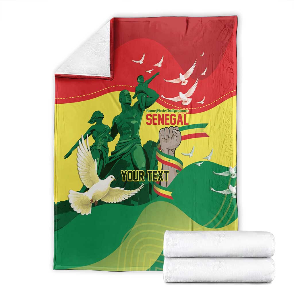 Personalized Senegal Independence Day Blanket African Renaissance Monument