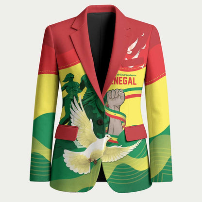 Personalized Senegal Independence Day Blazer African Renaissance Monument